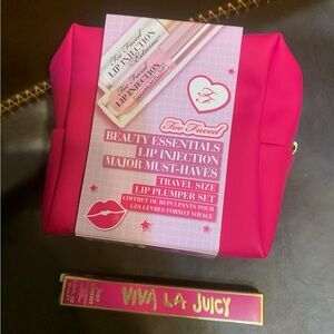 Too Faced Lip Injection Pumper Gloss Set & Viva La Juicy Parfum Gift Bundle New